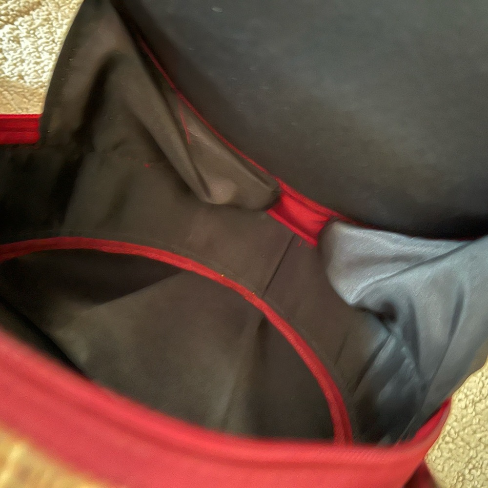 Source Unknown Red and Brown Round Crossbody Bag - image 5